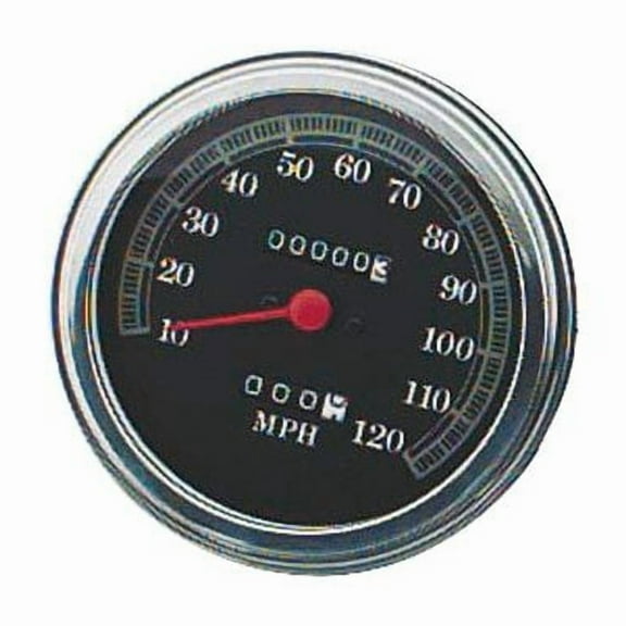 Bikers Choice 91-95 Softail Black Face Speedo With Dome Lens 2240:60 Front Drive Cast Dash Only