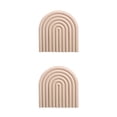thumbnail image 3 of Wosthever Rainbow-shaped Insulation Coasters Bottles Mats Reusable Placemat Heat-resistance Accessories Thicken Kitchen Anti-scalding beige 2piezas, 3 of 6