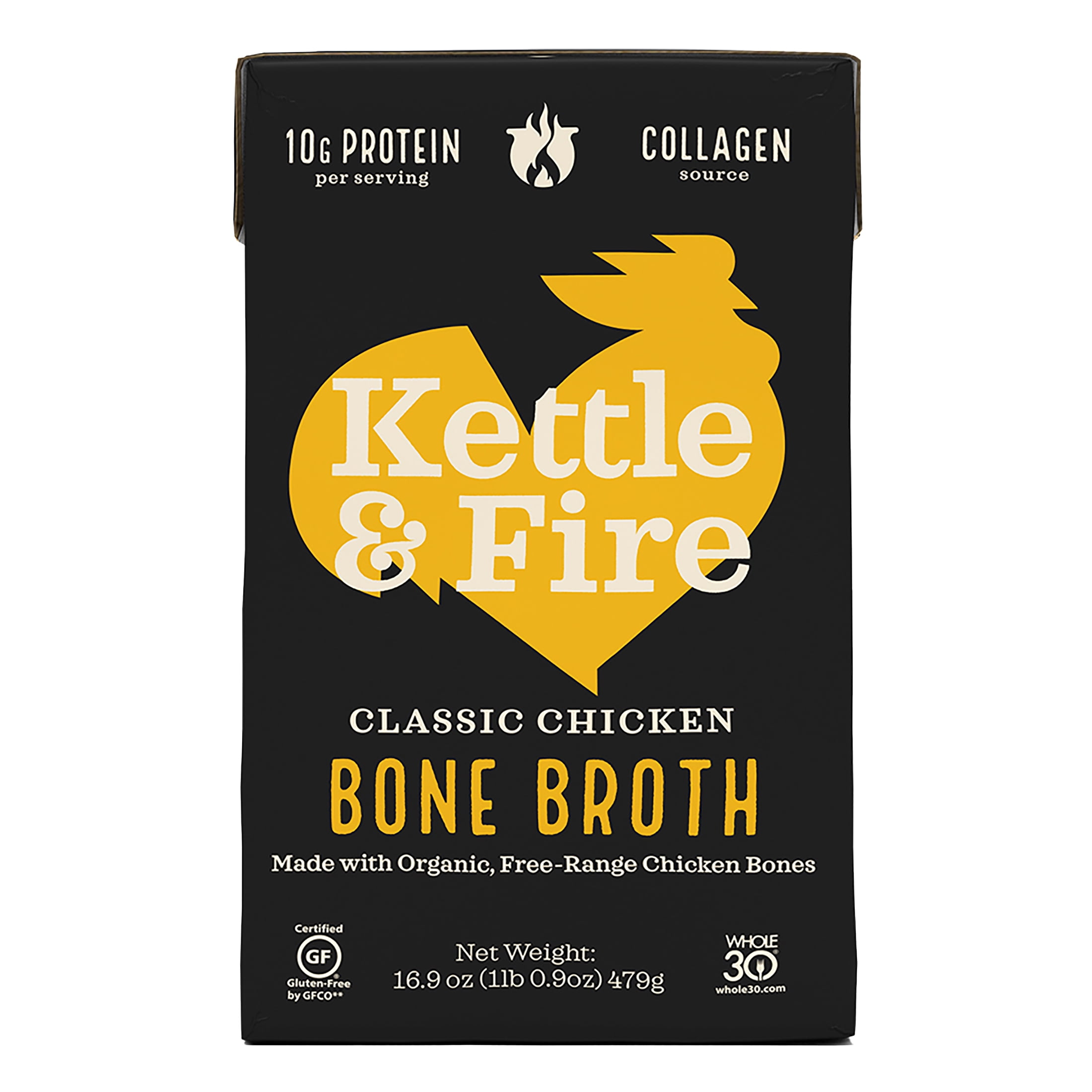 Kettle & Fire Chicken Bone Broth, Classic Chicken, 16.9 oz