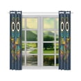 thumbnail image 3 of MKHERT Owl Art Window Curtain Kitchen Curtains Window Treatments 26x39 inch,Set of 2, 3 of 3