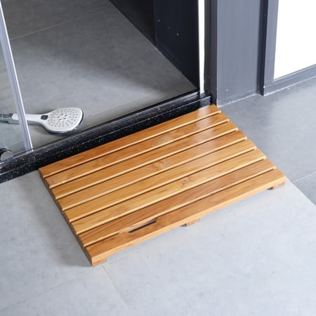 Organizedlife Teak Non Slip Bath Mat Mold Resistant Bath Mat