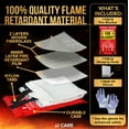 thumbnail image 2 of JJ CARE Fire Blanket – (X-Large) 6.5x6.5ft w/Hooks & Gloves, Emergency Fire Blanket for Home & Kitchen, High Heat Resistant Fire Suppression Blankets for Home Safety, Kitchen, Camping, 2 of 7