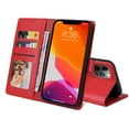 thumbnail image 3 of Wallet Case Compatible with iPhone 12 Pro/12 (6.1 inch), Luxury ID Cash Credit Card Slots Holder Carrying Pouch Folio Flip PU Leather Cover [Magnetic Hard Case] for iPhone 12 Pro/12 (Red), 3 of 7