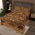 thumbnail image 2 of Erosebridal Brown Zebra Print Coverlet Set Queen, Animal Wildlife Bedding Set 3 Pieces, 2 of 5