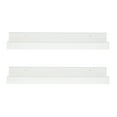 thumbnail image 2 of Kate and Laurel Rectangle Floating Shelves, 25.21" x 5.81", White, 2 of 5