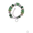 thumbnail image 2 of Silvertone Matthew 17:20 Eternity Ring Green Christmas Bead Bracelet, 2 of 4