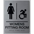 thumbnail image 2 of Women’S Fitting Room ACCESSIBLE with Symbol Sign -(Aluminium,Silver,Size 6x9)-The Sensation line (ref-2201), 2 of 4