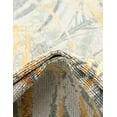 thumbnail image 6 of Unique Loom Outdoor Botanical Collection Area Rug - Winnow (2' 7" x 10' Runner Gray Ivory Yellow), 6 of 11