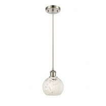Innovations Lighting - White Mouchette - 1 Light Cord Hung Mini Pendant In