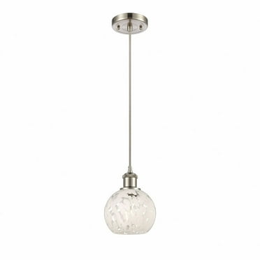Innovations Lighting - White Mouchette - 1 Light Cord Hung Mini Pendant In