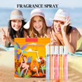 thumbnail image 1 of Spray de Larga Duración para Cabello y Cuerpo, 50 Ml | 5 Aromas | Envase Roll-On Portátil | Envase con Temática Veraniega | Recambios Incluidos | Set de 5 Perfumes, 1 of 7