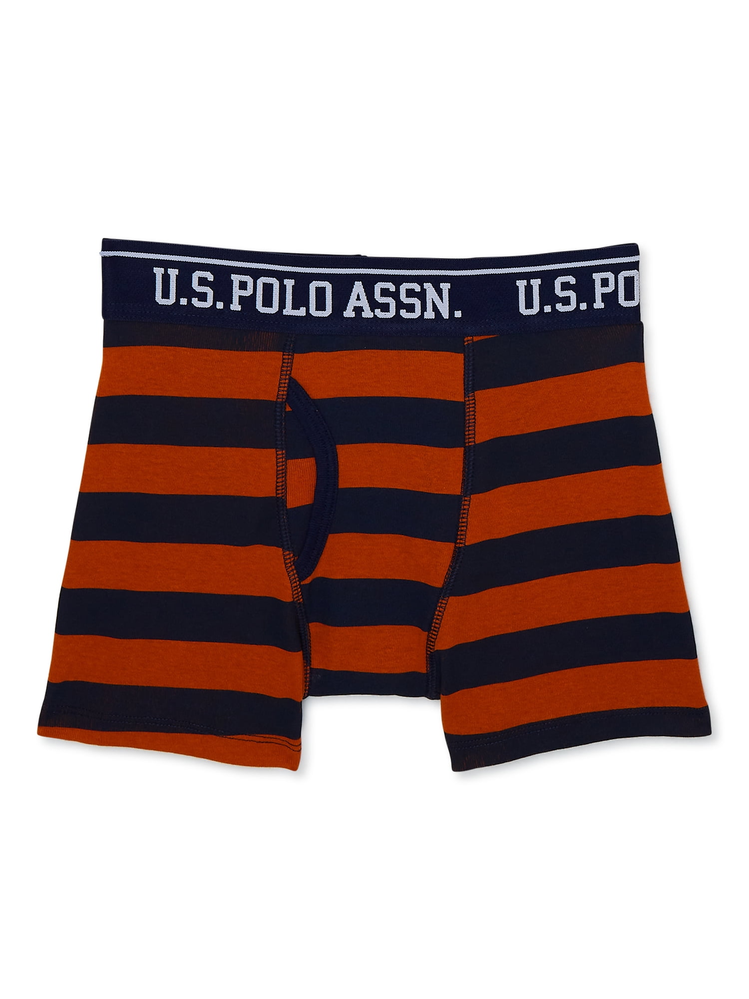 U.S. Polo Assn. Boys Cotton Tagless Underwear Boxer Briefs, 5- Pack, Sizes (S-XXL)