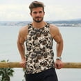 thumbnail image 6 of Fotbe Pug Pattern Men's Quick Dry Workout Tank Top Gym Muscle Tee Fitness Bodybuilding Sleeveless T Shirt Breathable Workout Shirt-Large, 6 of 9