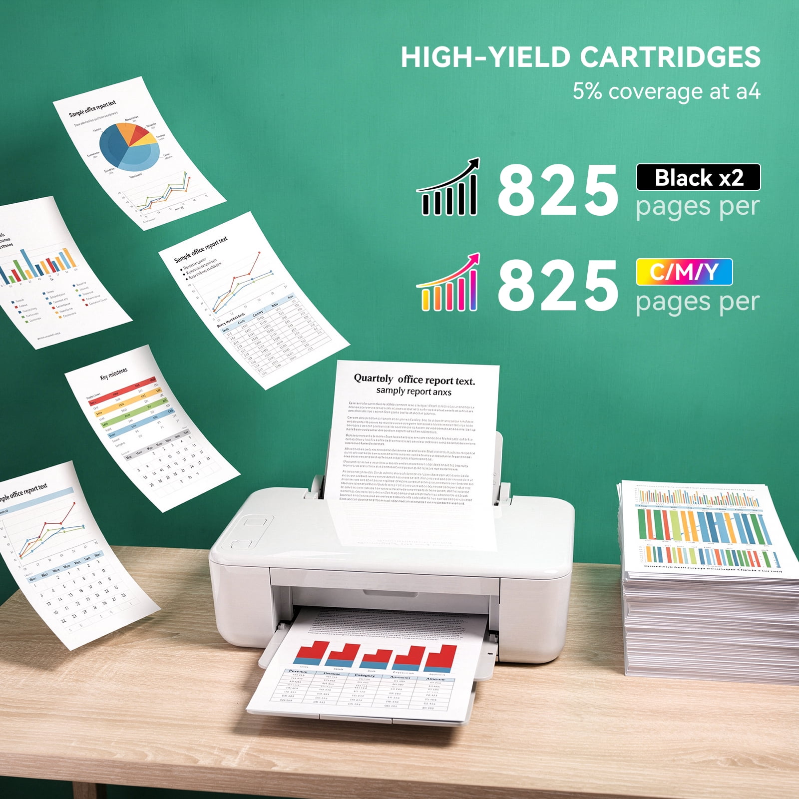 902XL Ink Cartridges Compatible for HP 902 Ink Cartridges for Officejet Pro 6978 6968 6958 6970 6960 6962 6975 6950 6954 Printer Combo Pack Printer Ink (Black Cyan Magenta Yellow)5 Pack