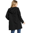 thumbnail image 3 of Love Tree Women's Juniors Hooded Lightweight Parka Jacket (Black, S), 3 of 3