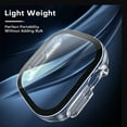 thumbnail image 6 of ALMNVO Compatible with Apple Watch Cases 49mm 45mm 41mm 44mm 40mm 38mm 42mm , Hard PC Bumper with Tempered Glass Screen Protectors Cover Accessories for Apple Watch Series Ultra 8 7 SE 6 5 4 3 2 1, 6 of 8
