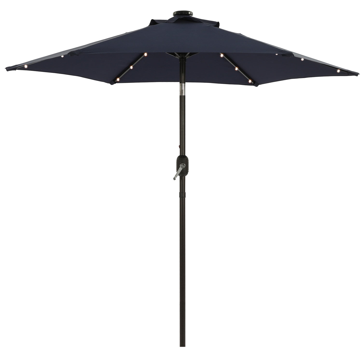 CozyHom 7.5 ft Solar Umbrella 18 LED Lighted Patio Umbrella Market Table Umbrella for Deck, Pool