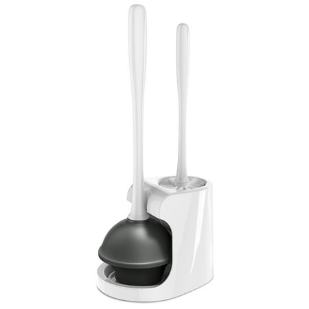 MR.Siga Toilet Plunger and Bowl Brush Combo, White, 1 Set