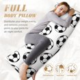 thumbnail image 4 of Body Pillow Cover - Soft Body Pillow Pillowcase, Soccer football balls white cool Breathable Long Body Pillow Case Cover with Invisible Zipper 20x60in, 4 of 5