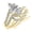 yellow-gold, variant on 2.25 Carat LAB GROWN DIAMOND Curving Pave & Prong-set Round Marquise Cut Diamond Engagement Ring & Wedding Band Set (E-F, VS2-SI1, 1.5 Ct Center) 14K White Gold Size: 6.5