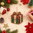 thumbnail image 5 of Christmas Diamond Ornaments, Diamond Art Kits for Adults, Pearl Wooden Hanging Pendant DIY Craft Kit, Xmas Tree Decoration Home Party Gift for Adults, 5 of 7