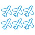 thumbnail image 3 of 100Pcs Cute Paper Clips Plane Shape Design Covered Wire Bright Color Fancy Paperclips for Scrapbook Card Papercraft Blue, 3 of 14