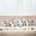 thumbnail image 4 of Ambesonne Animal Throw Pillow Cover 4 Pack, Smiling Sloth Cartoon, 24", Multicolor, 4 of 5