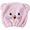 Pink, variant on Adorable animal face hair drying towel, super soft and highly absorbent microfiber fabric for quick drying, gentle on hair and skin, cute embroidered design for kids and adults.