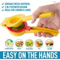 thumbnail image 3 of Zulay Kitchen 2-in-1 Manual Lemon Squeezer Manual Juicer Citrus Press - Yellow/Red, 3 of 8