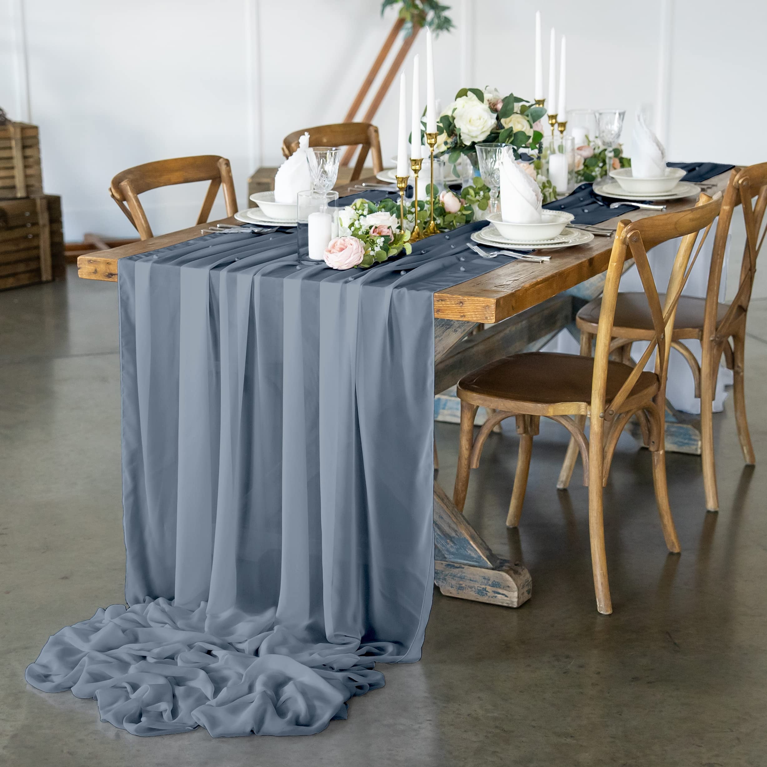 Bluekate Chiffon Fabric. 10 Yard Continuous Sheer Fabric. Voile Fabric