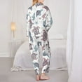 thumbnail image 3 of Pajama Sets for Women 2 Pcs, Tribal style turtle Button Down Long Sleeve Sleepwear Lounge PJ Sets, 3 of 6