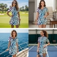 thumbnail image 3 of Uorisanigo Zebra Print Couples Matching Golf Outfits Mens 1/4 Zip Short Sleeve Quick Dry Golf Shirt and Womens Golf Dress with Shorts with Pockets Shorts for Sports Casual Clothes, 3 of 8