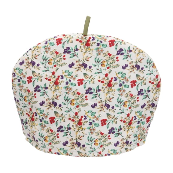 Uxcell Cotton Tea Cozy, Vintage Floral Teapot Cover, 13x10"  Insulated Handmade Tea Cozy Cover for Teapot Keeps Warm Dust Multi-Color for Tea Sets Home Kitchen Decor, Green Purple Flowers