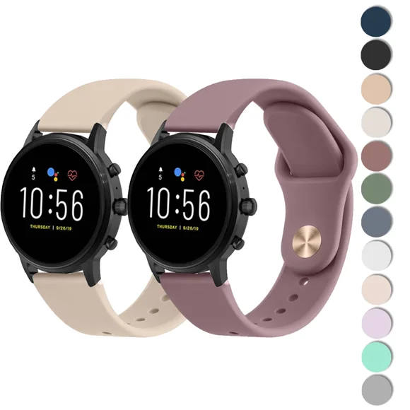 Silicone Strap for Fossil GEN 6 5 5e 44mm/GEN 5 LTE 45mm Watch Band 22mm for Fossil Gen 5 Julianna Garrett Carlyle HR Bracelet