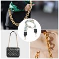 thumbnail image 4 of Unique Bargains 1 Pc Plum Blossom Pattern Light Gold Tone Hook Handbag Strap for Dating White Nylon PU, 4 of 4