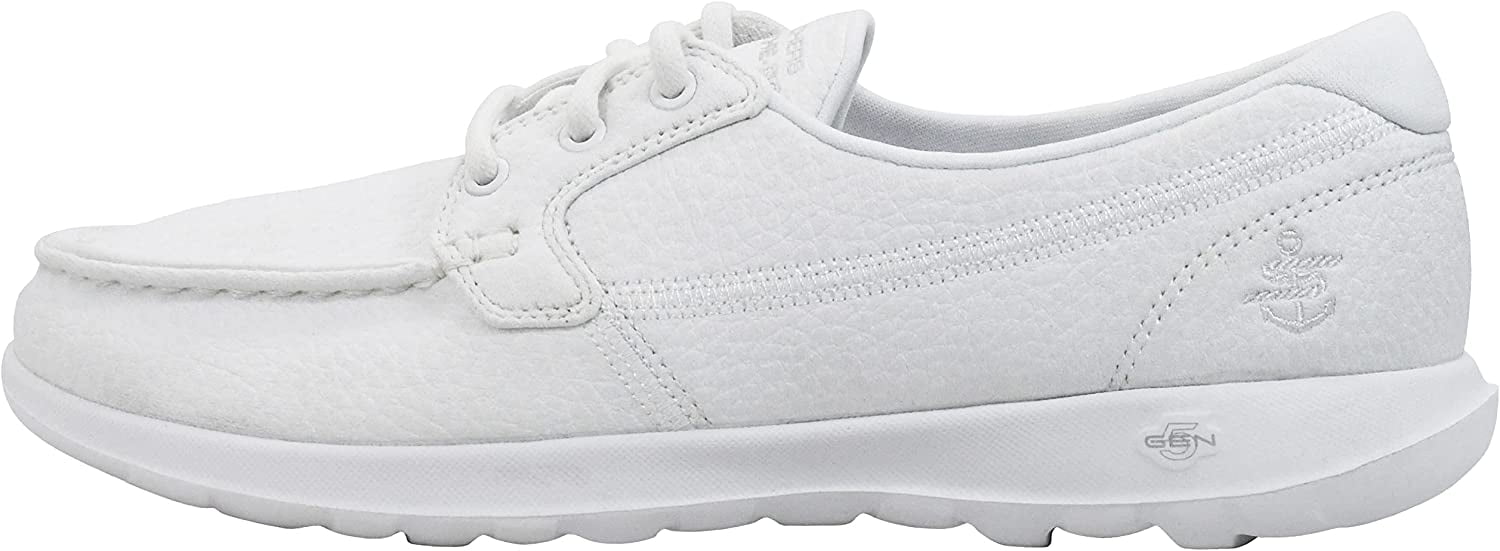 Confirmación solamente letra Skechers Performance Women's GO Walk Lite-Eclipse Boat Shoe, White, 8.5 m  US - Walmart.com