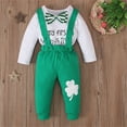thumbnail image 5 of Baby Boys St. Patrick's Day Clothes Sets Outfit Letter Printed Romper With Pants 2Pcs Outfits Sets Boy Outwear, 5 of 9