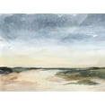 thumbnail image 2 of Parker, Jennifer Paxton 24x19 Black Ornate Wood Framed with Double Matting Museum Art Print Titled - Stormy Sandbar II, 2 of 4
