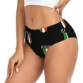 thumbnail image 5 of Women's Italia Italian Flag Italy Hipster Underwear 3D printed Bikini Panties Briefs 3X-Large, 5 of 6