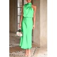 thumbnail image 2 of Vestido PRETTYGARDEN 2025 de satén sin mangas con cuello simulado Talla S, 2 of 8