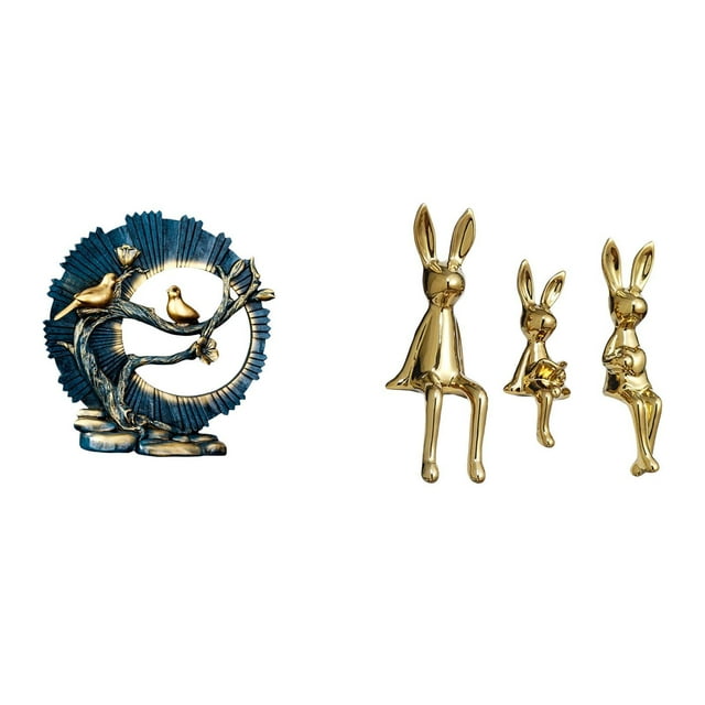 figurita de chuchería,Adorno,figura,artesanía,escultura,estatua de amor,Escultura de figura,Estatua sentada Figura Escultura Adorno,Estatuas de conejos en miniatura para decoración de