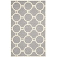thumbnail image 2 of SAFAVIEH Cambridge Joss Geometric Circles Wool Area Rug, Silver/Ivory, 5' x 8', 2 of 6
