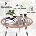 thumbnail image 5 of Skandiquip 3 Pieces Bistro Set, All-Weather Wicker Furniture With 400 Lbs Load Capacity, Easy To Clean Glass Top Table, Brown, 5 of 6