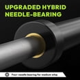 thumbnail image 5 of HANDBODE 45 lb ( 20kg ) Olympic Barbell, 2-inch Weight Bar for Bench Press, 1000 lb High-Capacity, 7-Foot, Standard Powerlifting Strength Training Gym Home Workout Weightlifting ( Silver & Black), 5 of 10