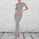 thumbnail image 1 of Camisa de cuello redondo para mujer Vestido largo Vestido largo ajustado para mujer Ropa de fiesta ajustada FLhrweasw Nuevo, 1 of 8