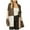 Coffee, variant on Fesfesfes Loose Cardigan Ladies Colorblock Sweater Knit Long Sleeve Lapel Hoodless Casual Cardigan Jacket Sale Items