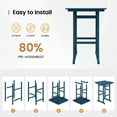 thumbnail image 2 of LOYALICE 5-Piece HDPE Outdoor Bar Table and Chairs Set, Oversize Adirondack Tall Chairs，Navy Blue, 2 of 9