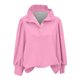 thumbnail image 3 of TaTaai 2026 Spring Summer Solid Color Button Top for Women Long Sleeve Round Neck Casual Blouse Soft Comfy Lightweight Daily Vacation Outfits Gift, 3 of 5