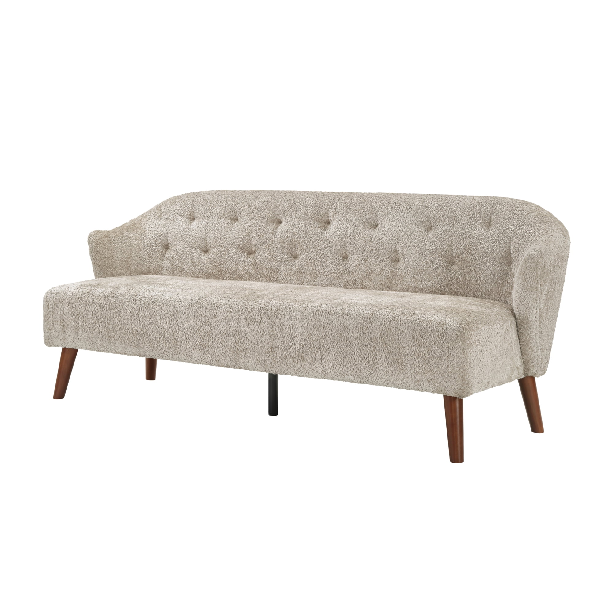 Leumius 73.6" 3-Seater Sofa, Modern Tufted Upholstered Couch Comfy Upholstered Sofa for Living Room, Apartment, Brown