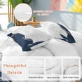 thumbnail image 3 of Blue Marble Crack Bedding 3 Piece Duvet Cover Set Queen Size, Modern Abstract Geometric Texture Soft Microfiber Comforter Cover with Zipper Closure & Pillowcases, Wrinkle & FadeResistant Quilt Cover, 3 of 9
